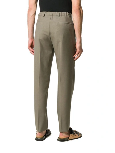 Shop Prada Men's Brown Wool Pants