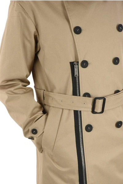 Shop Dsquared2 Men's Beige Cotton Trench Coat