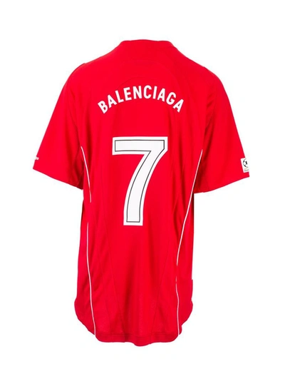 Shop Balenciaga Men's Red Cotton T-shirt