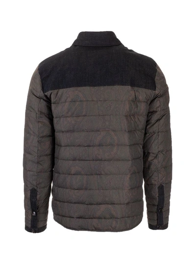 Shop Etro Men's Grey Polyamide Down Jacket