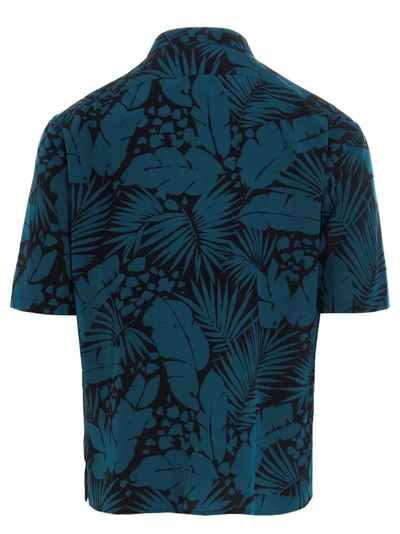 Shop Saint Laurent Men's Green Silk Shirt