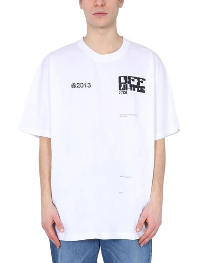 Shop Off-white Men's White Other Materials T-shirt