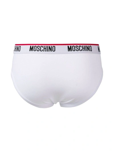 Shop Moschino Men's White Cotton Brief
