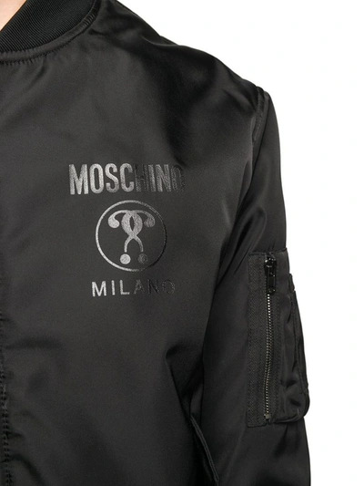 Shop Moschino Men's White Polyamide Outerwear Jacket