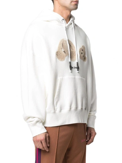 Shop Palm Angels Men's White Cotton Sweatshirt