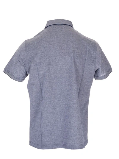 Shop Loro Piana Men's Grey Cotton Polo Shirt