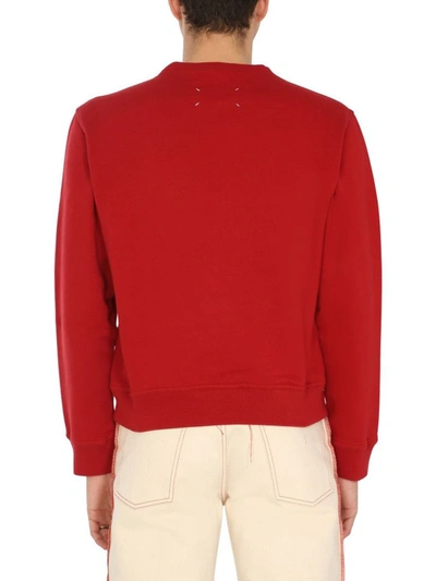 Shop Maison Margiela Men's Red Cotton Sweatshirt