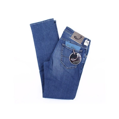 Shop Jacob Cohen Men's Blue Cotton Pants