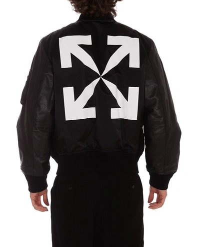Shop Off-white Men's Black Cotton Outerwear Jacket
