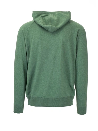 Shop Loro Piana Men's Green Cashmere Sweatshirt