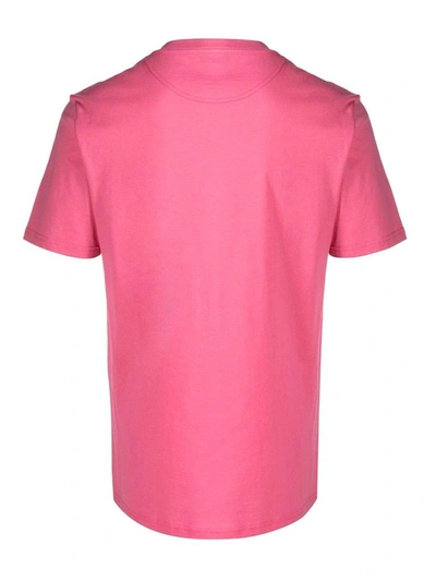 Shop Balmain Men's Fuchsia Cotton T-shirt