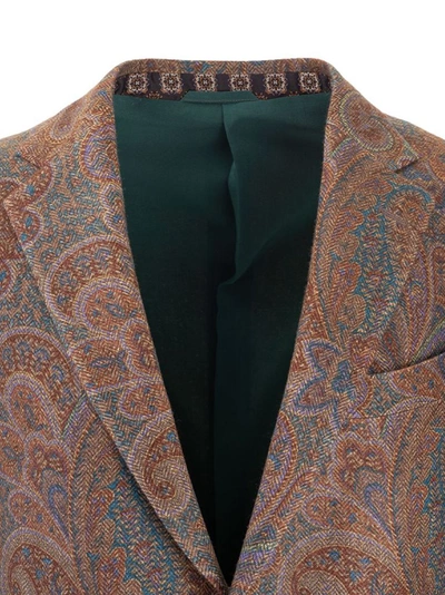 Shop Etro Men's Brown Cashmere Blazer