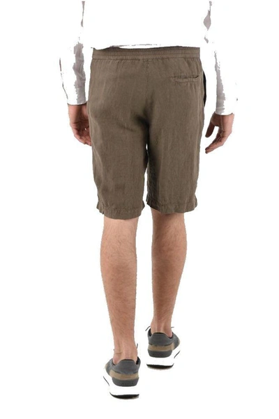Shop Ermenegildo Zegna Men's Brown Linen Shorts