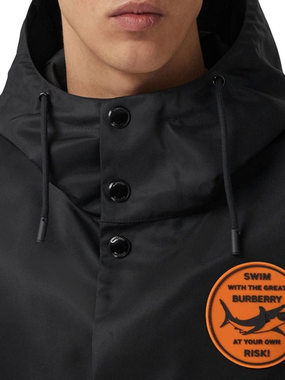 Shop Burberry Men's Black Polyester Outerwear Jacket