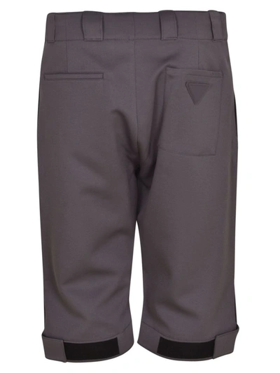 Shop Prada Men's Grey Cotton Shorts
