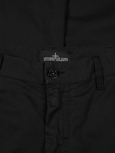Shop Stone Island Men's Black Cotton Jeans