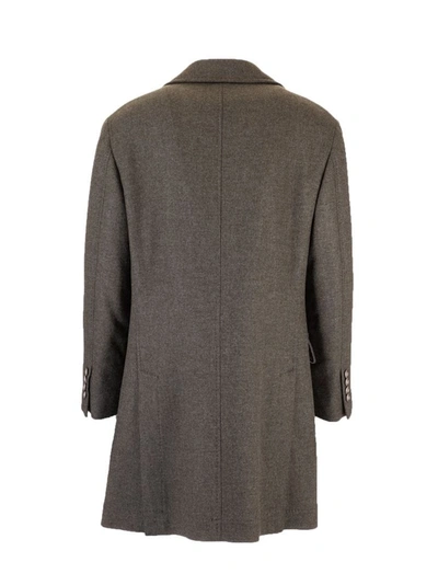 Shop Brunello Cucinelli Men's Grey Cashmere Coat