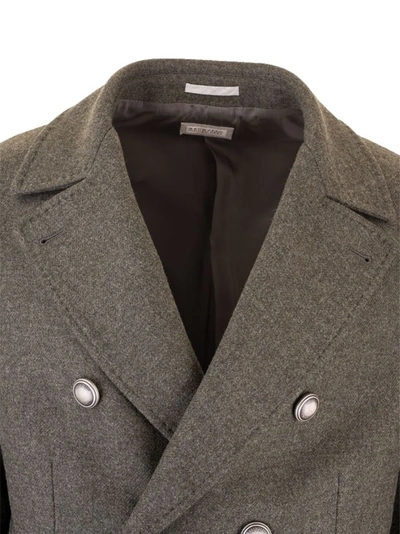 Shop Brunello Cucinelli Men's Grey Cashmere Coat