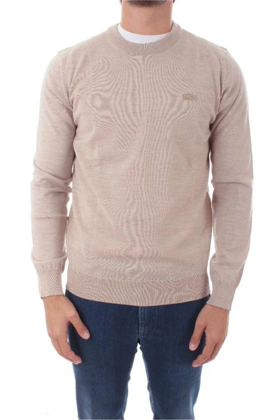 Shop Lacoste Men's Beige Wool Sweater