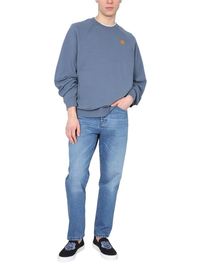 Shop Kenzo Men's Blue Wool Sweater