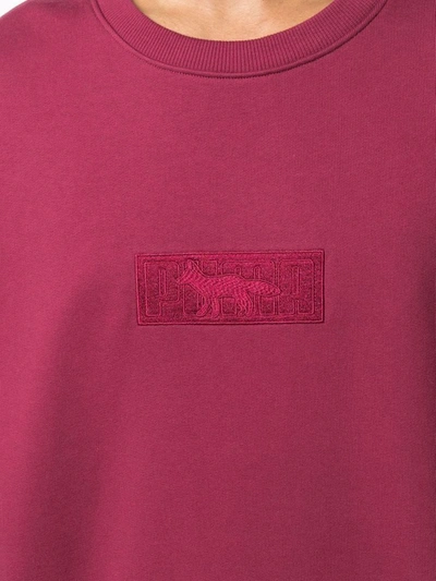Shop Puma Men's Burgundy Cotton Sweatshirt