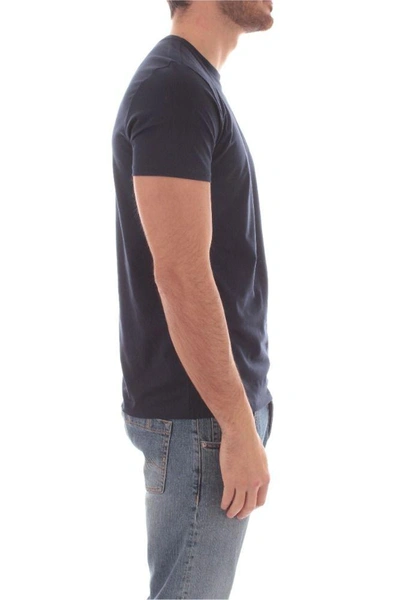 Shop Lacoste Men's Blue Cotton T-shirt