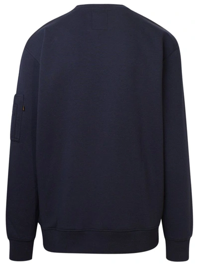 Sweatshirt Reflective ModeSens Rep Industries Blue Xxl | Mens Brand-print Alpha Nasa Cotton-blend