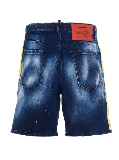 Shop Dsquared2 Men's Blue Cotton Shorts