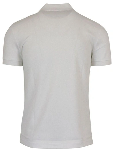 Shop Lacoste Men's White Cotton Polo Shirt
