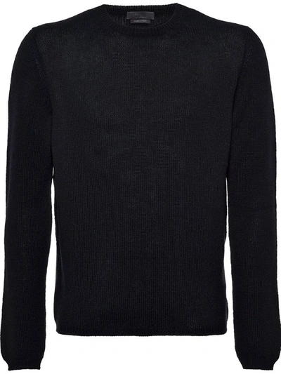 Shop Prada Men's Black Cashmere Sweater