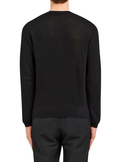 Shop Prada Men's Black Cashmere Sweater