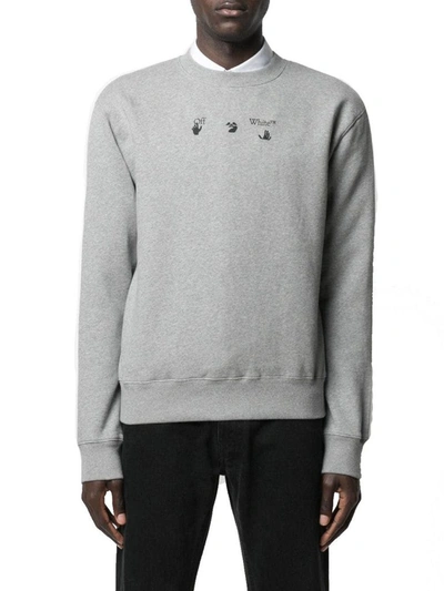 Shop Off-white Men's Grey Cotton Sweater