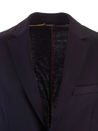 Shop Loro Piana Men's Blue Other Materials Blazer