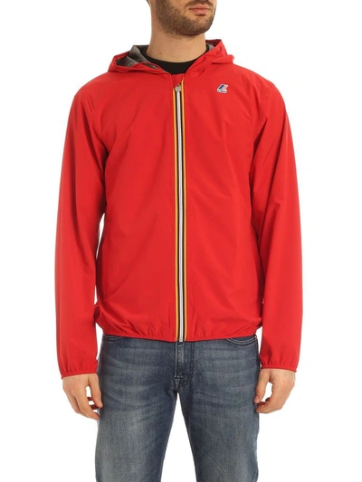Shop K-way Men's Red Polyamide Outerwear Jacket