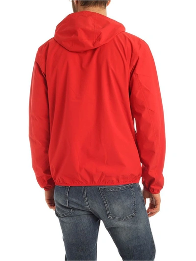 Shop K-way Men's Red Polyamide Outerwear Jacket