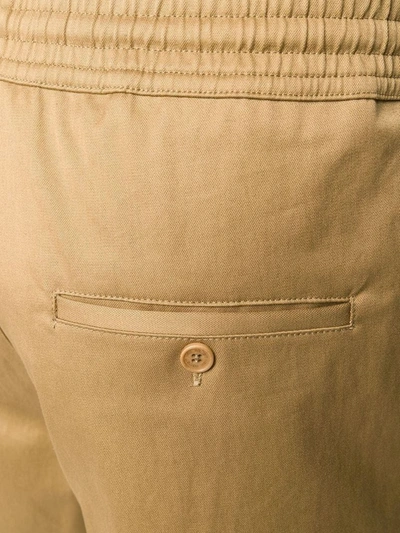 Shop Neil Barrett Men's Beige Cotton Shorts