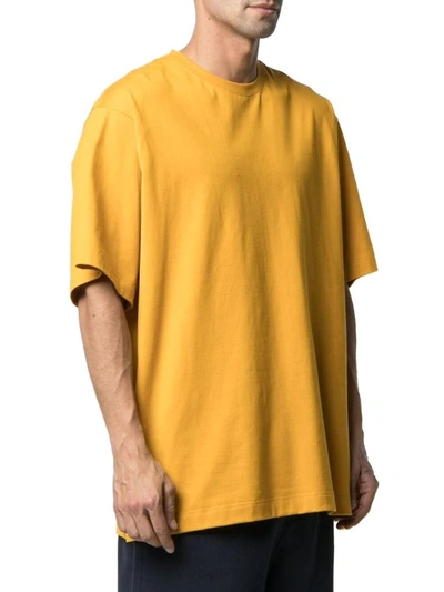 Shop Adidas Y-3 Yohji Yamamoto Men's Yellow Cotton T-shirt