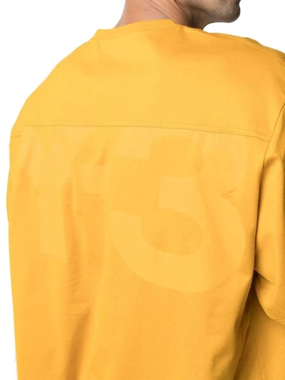 Shop Adidas Y-3 Yohji Yamamoto Men's Yellow Cotton T-shirt
