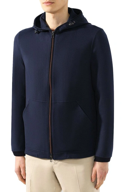 Shop Loro Piana Men's Blue Cashmere Outerwear Jacket