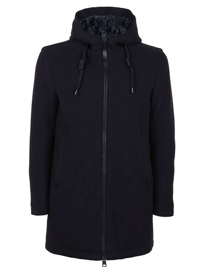 Shop Herno Men's Blue Wool Coat