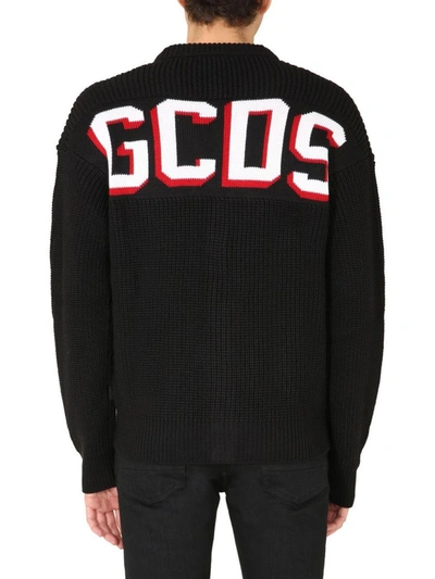 Shop Gcds Men's Black Acrylic Cardigan