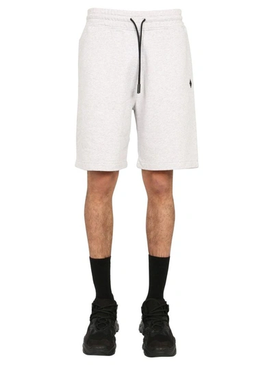 Shop Marcelo Burlon County Of Milan Marcelo Burlon Men's Grey Cotton Shorts
