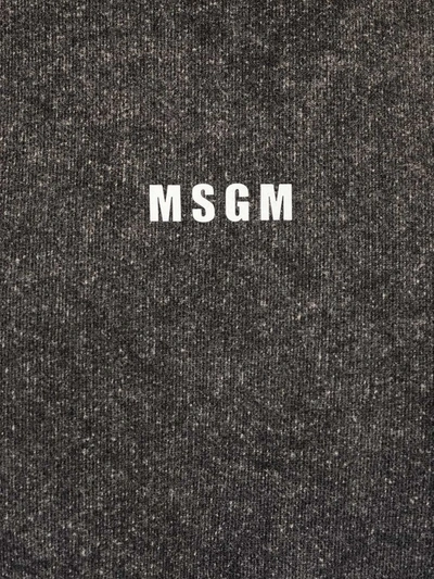 Shop Msgm Men's Grey Cotton Sweatshirt