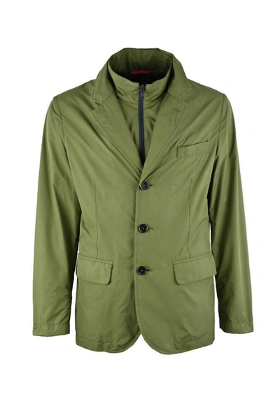 Shop Fay Men's Green Polyester Outerwear Jacket