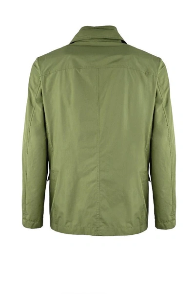 Shop Fay Men's Green Polyester Outerwear Jacket