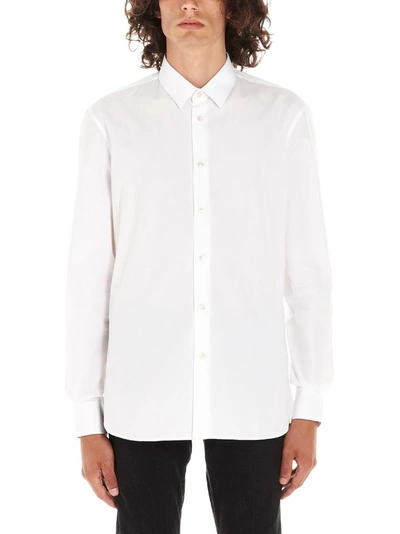 Shop Saint Laurent Men's White Cotton Shirt