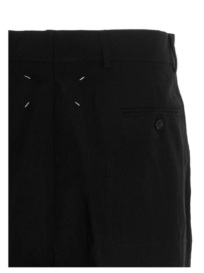 Shop Maison Margiela Men's Black Viscose Pants
