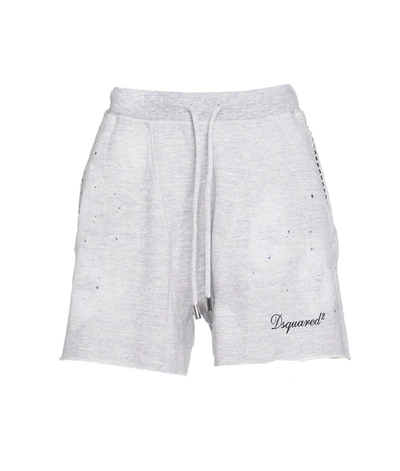 Shop Dsquared2 Men's Grey Cotton Shorts