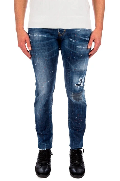 Shop Dsquared2 Men's Blue Cotton Jeans