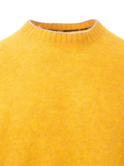 Shop Brunello Cucinelli Men's Yellow Wool Sweater